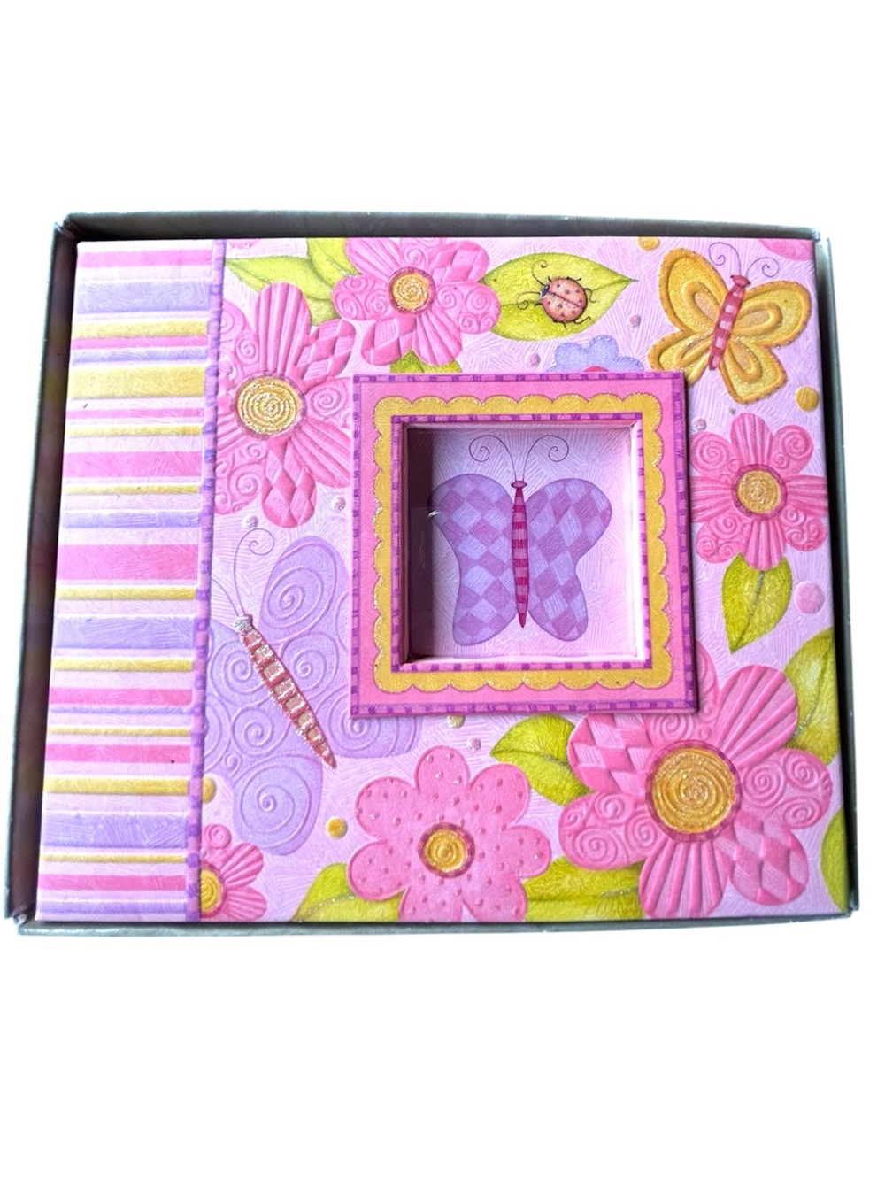 Pink & Purple Butterfly Floral Scrapbook Album